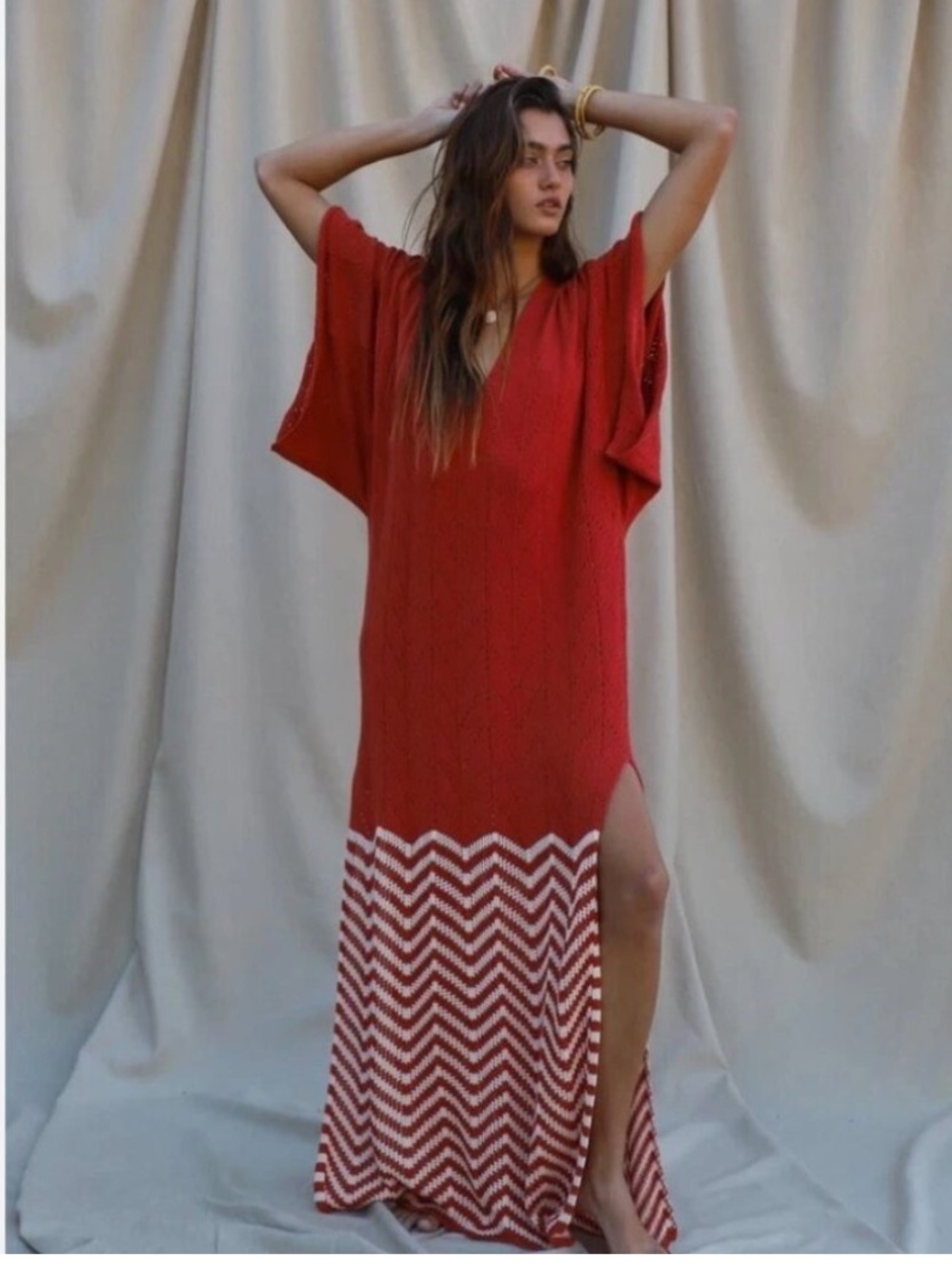 JPB ✨ Red Chevron Knit Maxi Dress BY  Jen’s Pirate Booty ✨✨